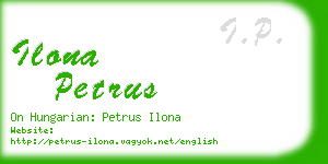 ilona petrus business card